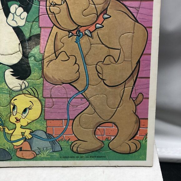 Vintage Sylvester and Tweety Frame Tray Puzzle 1977 Whitman 4512H Looney Tunes - Picture 4 of 14